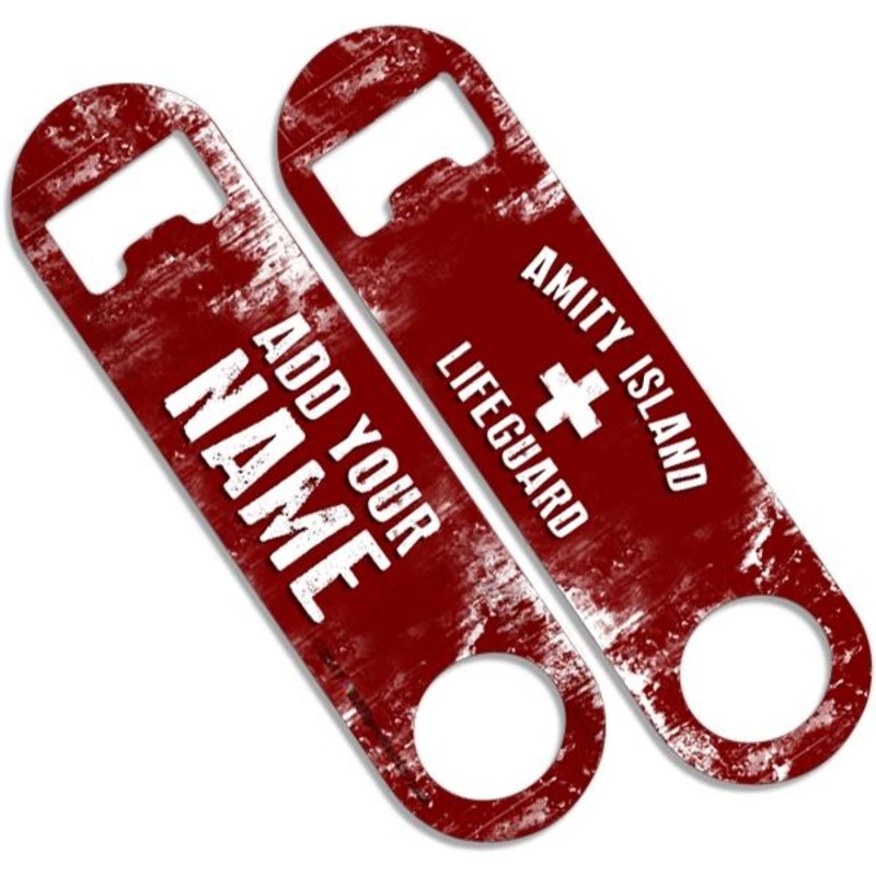 Add Your Name – Skinny Mini Bottle Opener – Amity Island Lifeguard