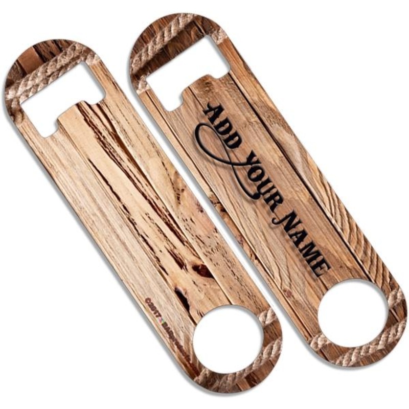 Add Your Name – Skinny Mini Bottle Opener – Drift Wood