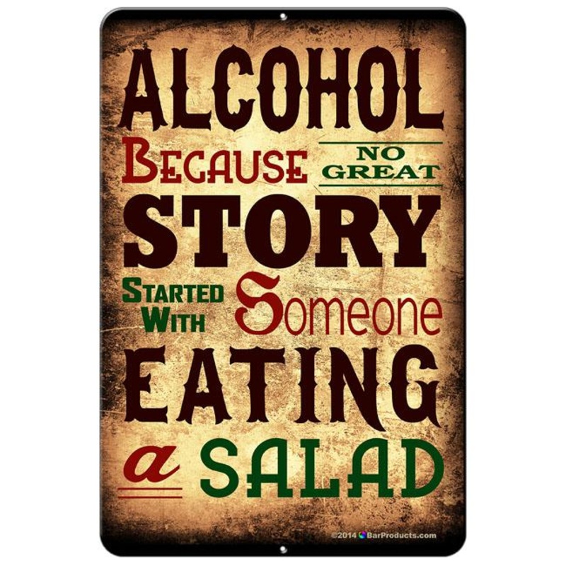 ALCOHOL Kolorcoat Metal Bar Sign