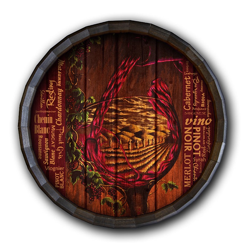Barrel Top Tavern Sign – Vino