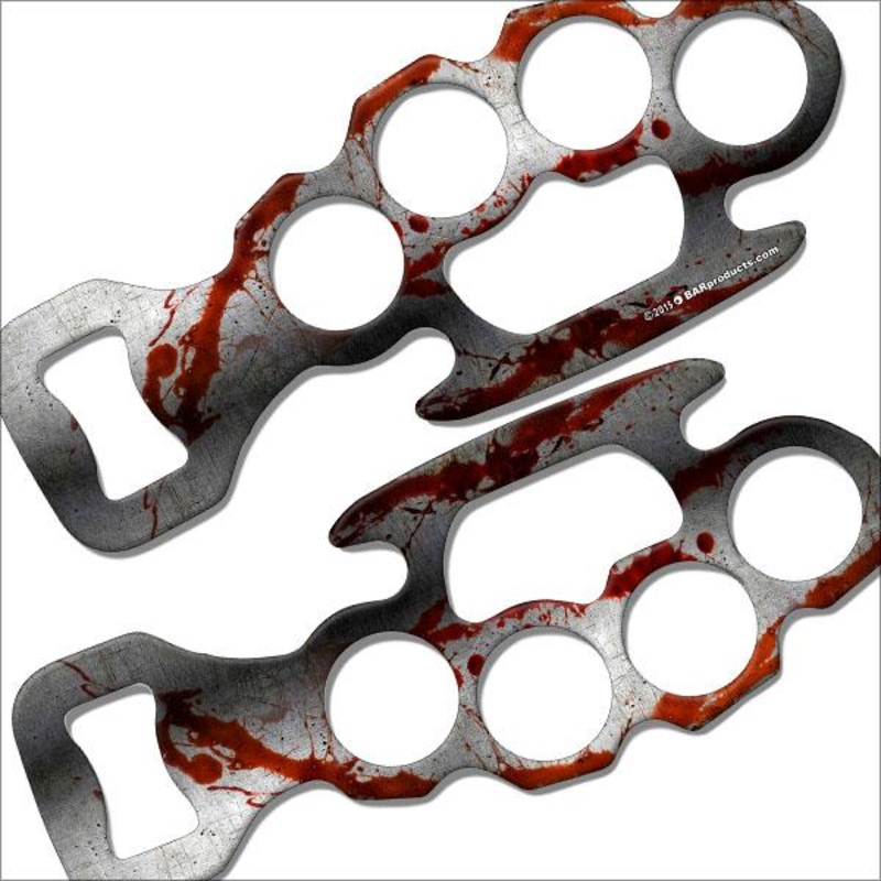 Blood Splatter Kolorcoat Knuckle Buster Bottle Opener