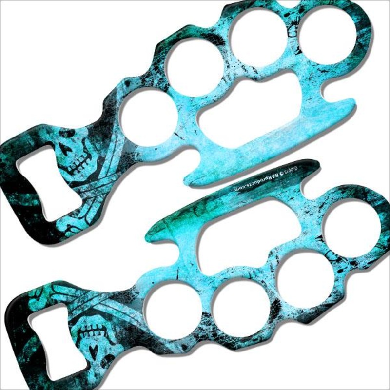 Grunge Skulls – Blue Kolorcoat Knuckle Buster Bottle Opener