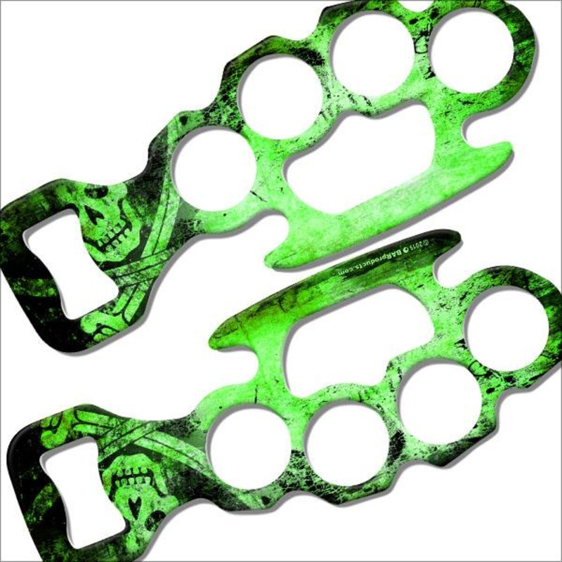 Grunge Skulls – Green Kolorcoat Knuckle Buster Bottle Opener