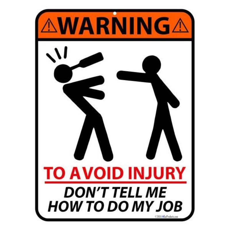 Kolorcoat Metal Bar Sign – To Avoid Injury
