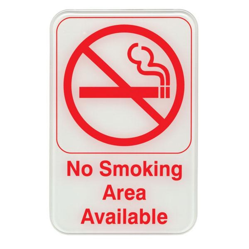 No Smoking Area Available Sign – 6 x 9
