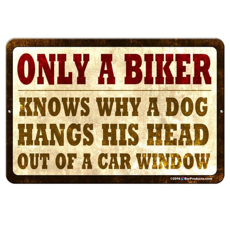 Only A Biker Kolorcoat Metal Bar Sign