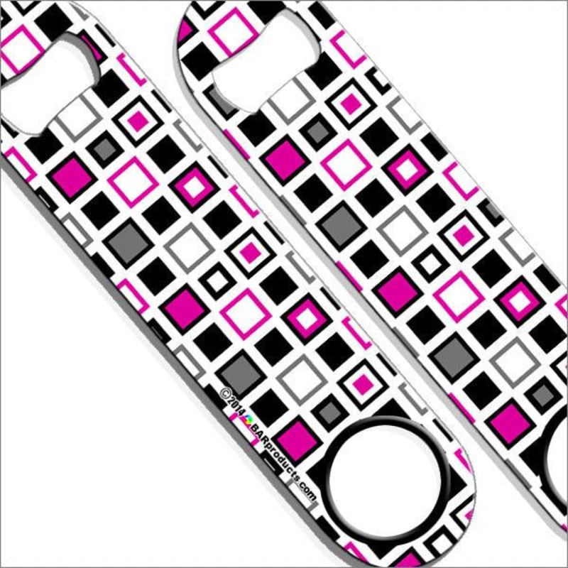 Pink Retro Squares Kolorcoat Speed Opener