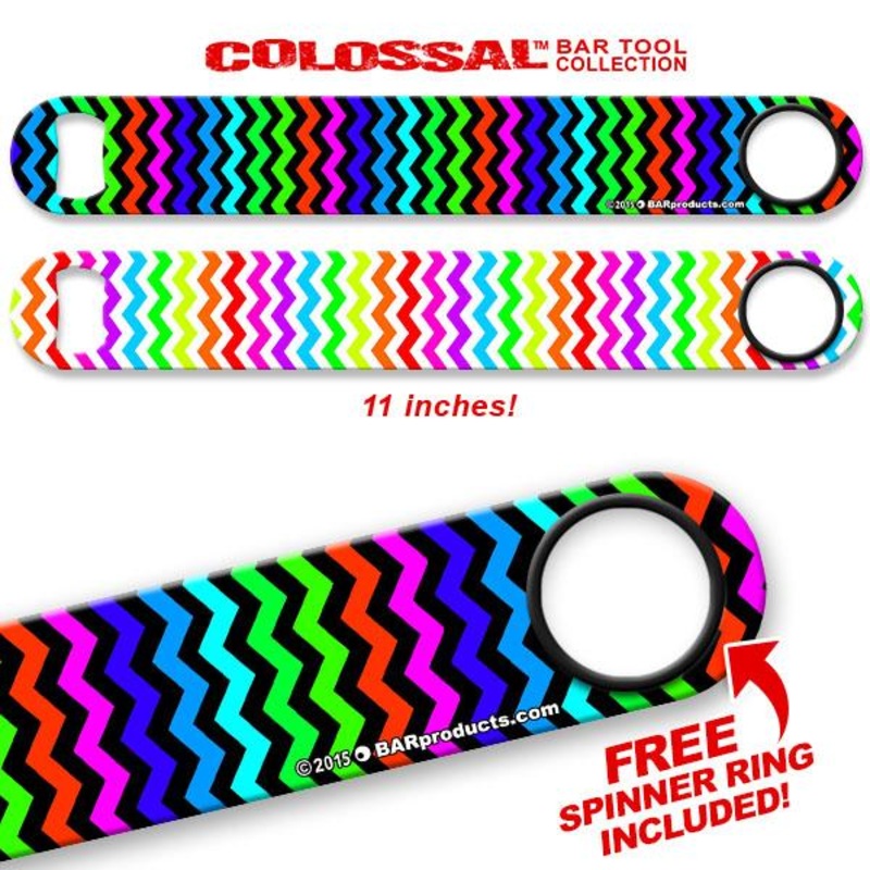 Rainbow Zig Zag Kolorcoat 11 Long COLOSSAL Speed Bottle Opener