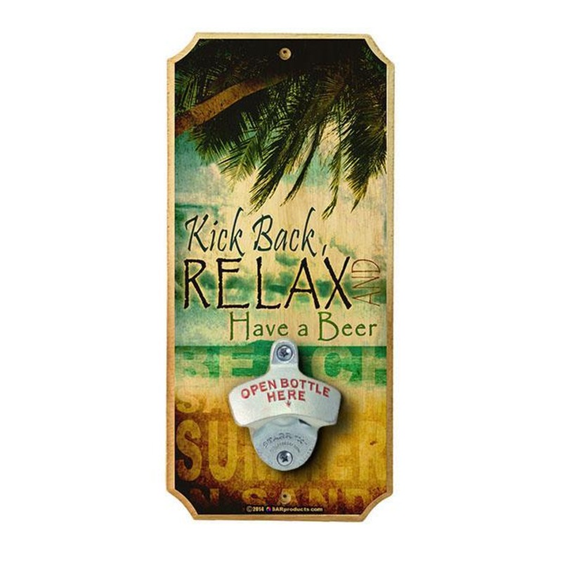 Relax (Corona) – Wood Plaque Wall Mounted Bottle Opener