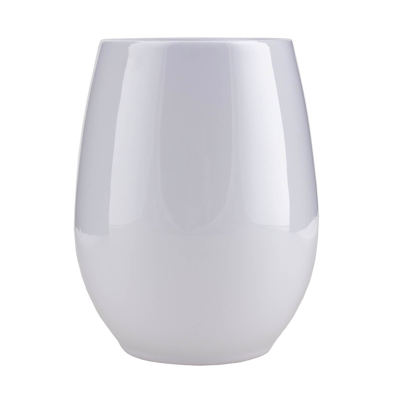 Stemless – Wine Glass – 12 Oz – White – Pack of 6