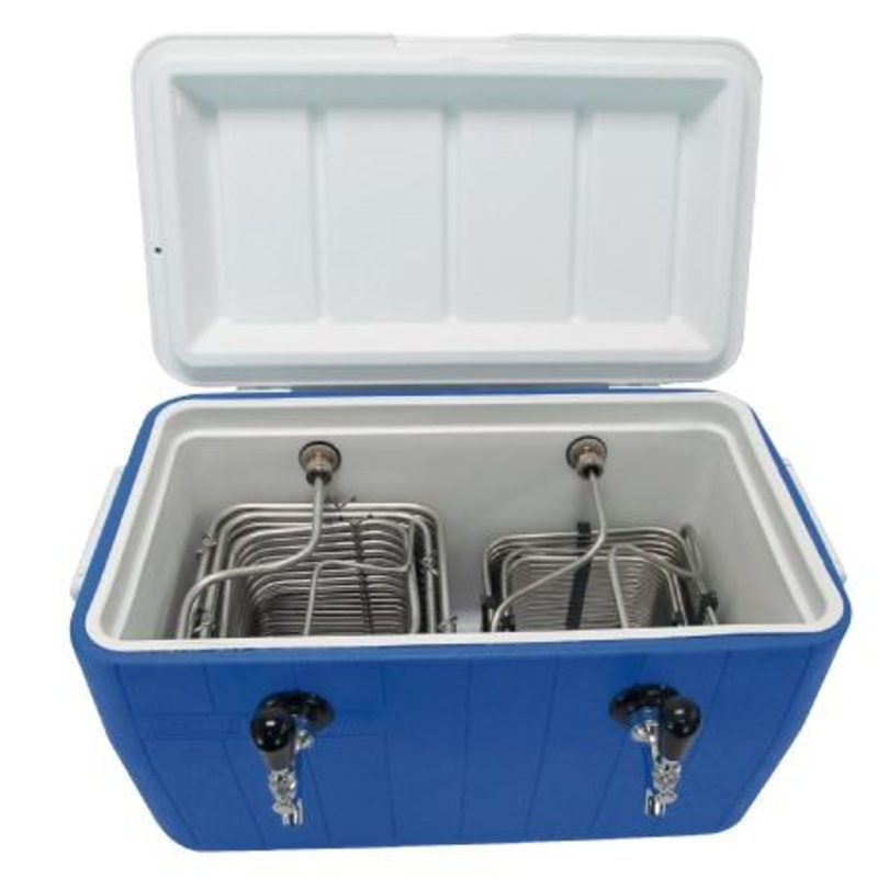 2 Tap /2 Keg Jockey Box 120′ 5/16 OD Coil