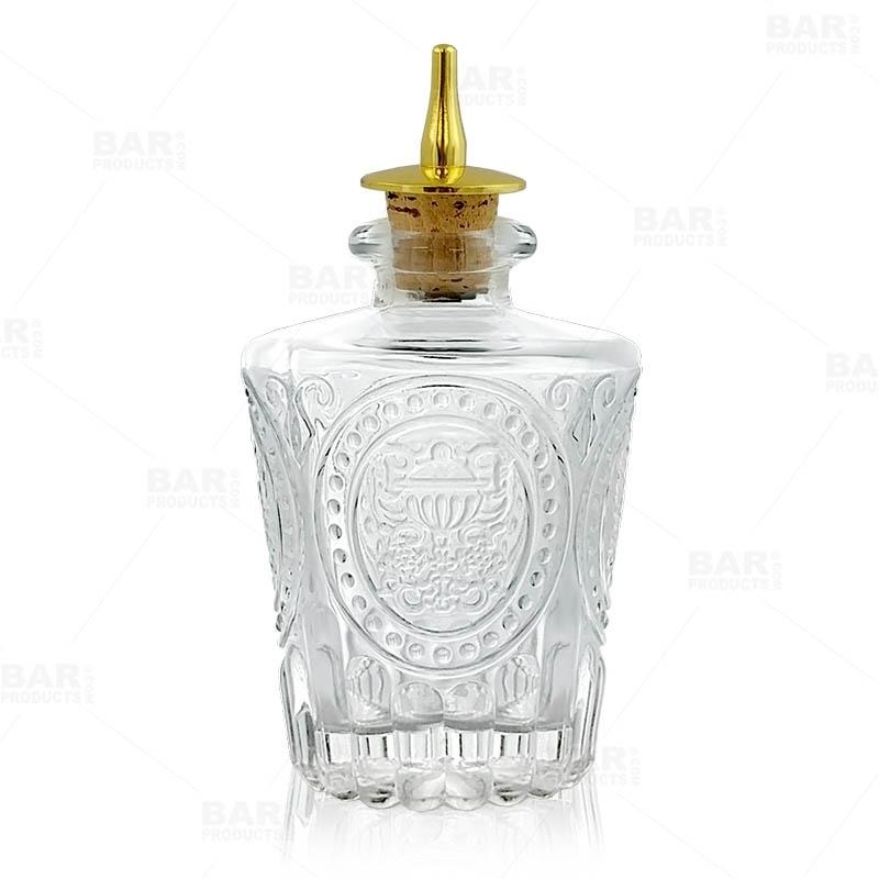 BarConic Antique Bitters Bottle 4 ounce – Gold Plated Dasher Cork