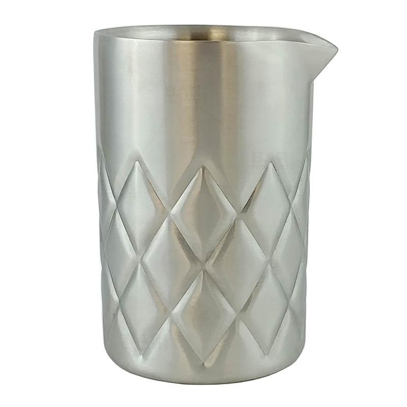 BarConic Mixing Pitcher – Stainless Steel Double Wall Diamond Pattern (500ml (17oz))