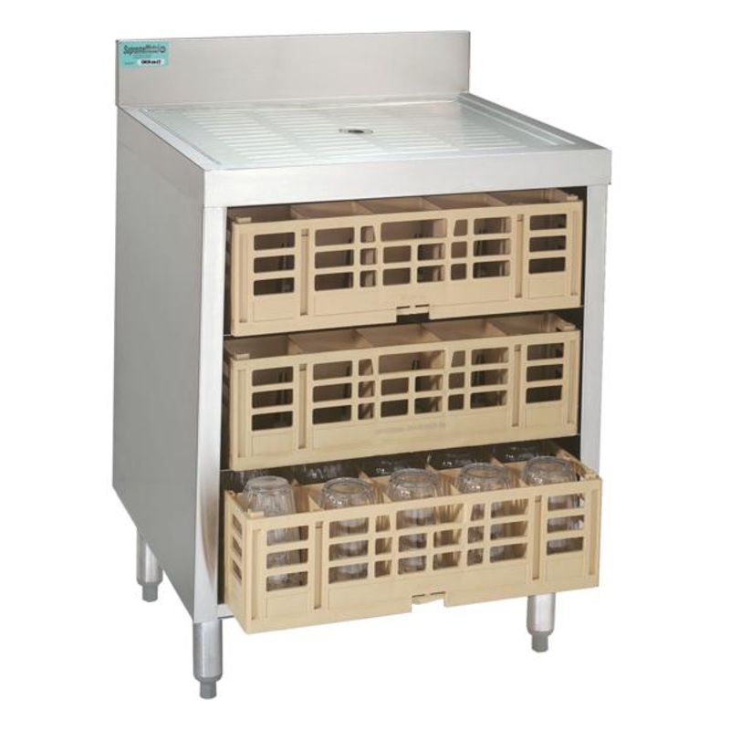 Closed Glass Rack with Drainboard