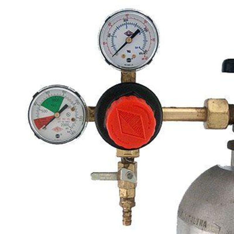 CO2 High Pressure Double Gauge Regulator – 160 psi