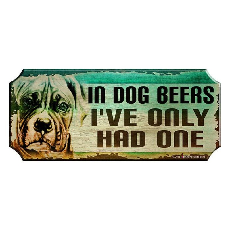 In Dog Beers – Wood Plaque Kolorcoat Bar Sign