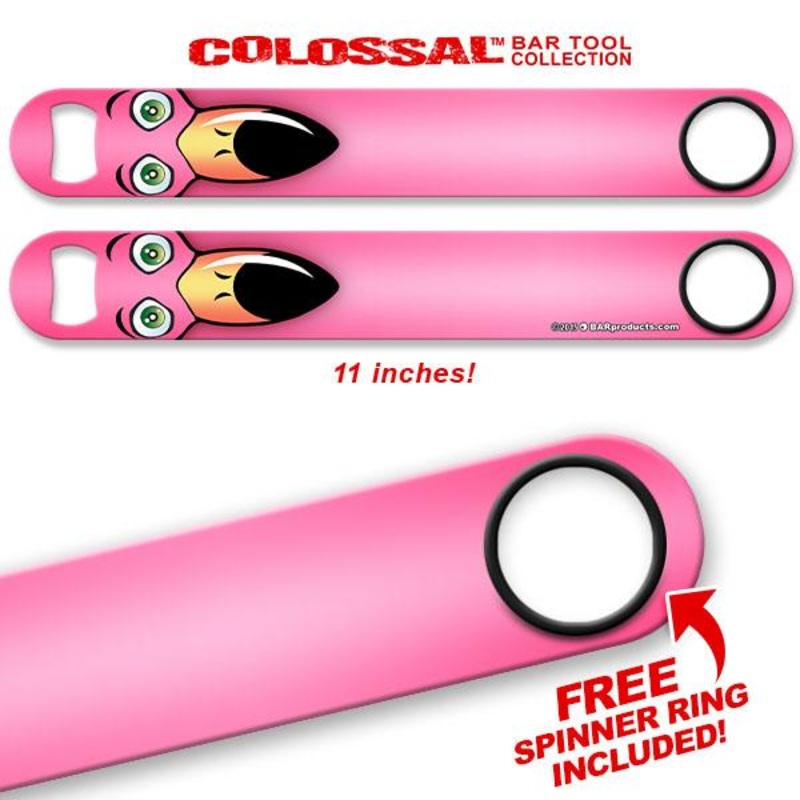 Longneck Flamingo Kolorcoat 11 Long COLOSSAL Speed Bottle Opener