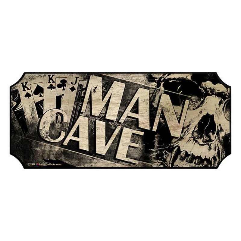 Man Cave – Wood Plaque Kolorcoat Bar Sign