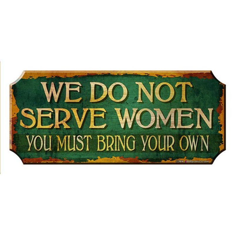 Serve Women – Wood Plaque Kolorcoat Bar Sign