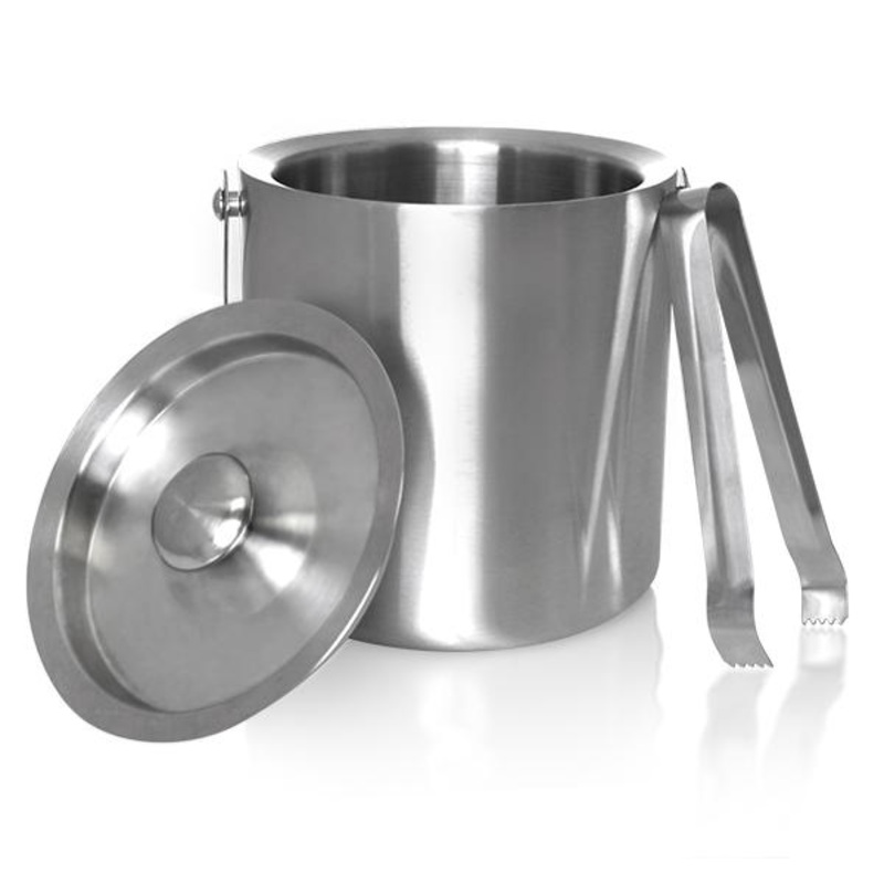 Stainless Steel Ice Bucket and Ice tongs