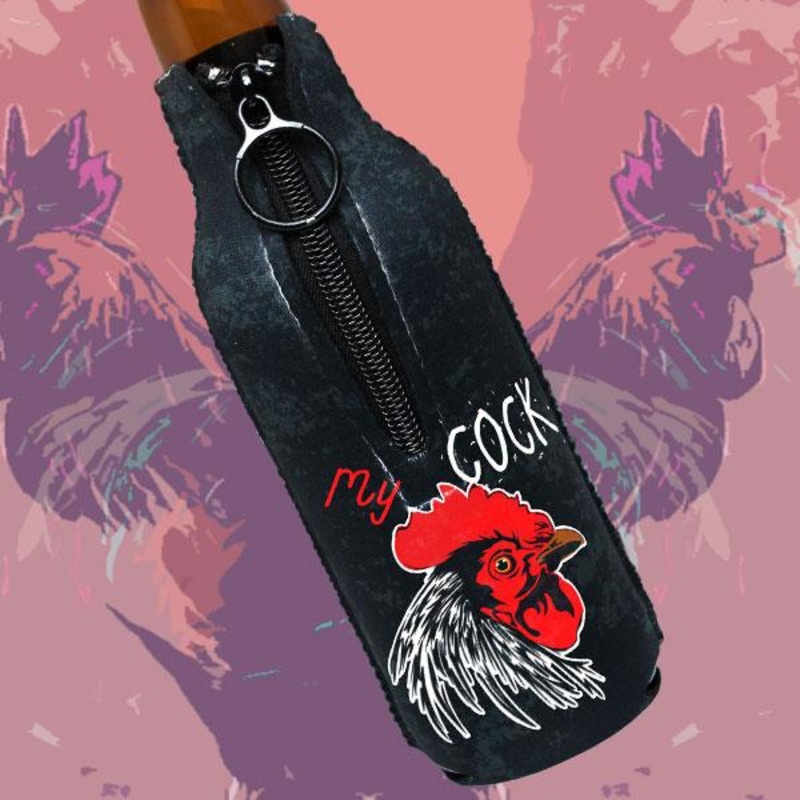 Zipper Bottle Cooler – Stop Staring At My COCK