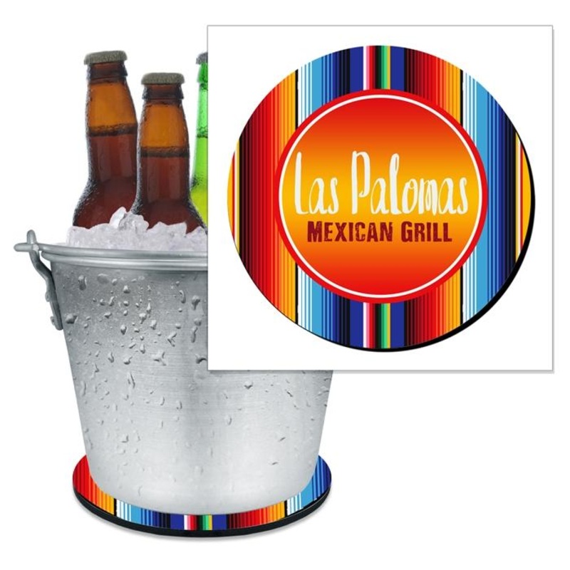 ADD YOUR NAME – Beer Bucket Coaster – Mexican Blanket