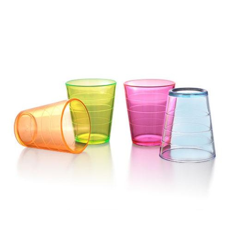 Barconic 2oz Thick Assorted Plastic Shot glass