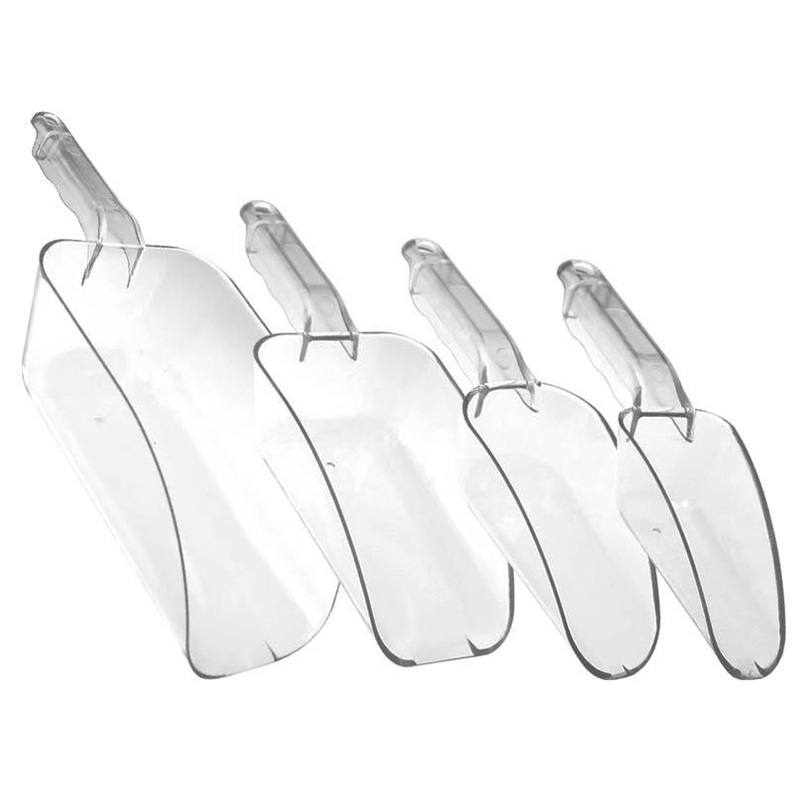 BarConic Clear Plastic Ice Scoops