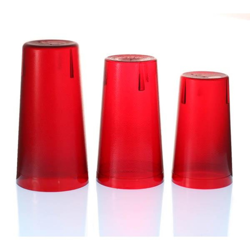 BarConic Red Stackable Pebbled Tumblers- 12 Pack