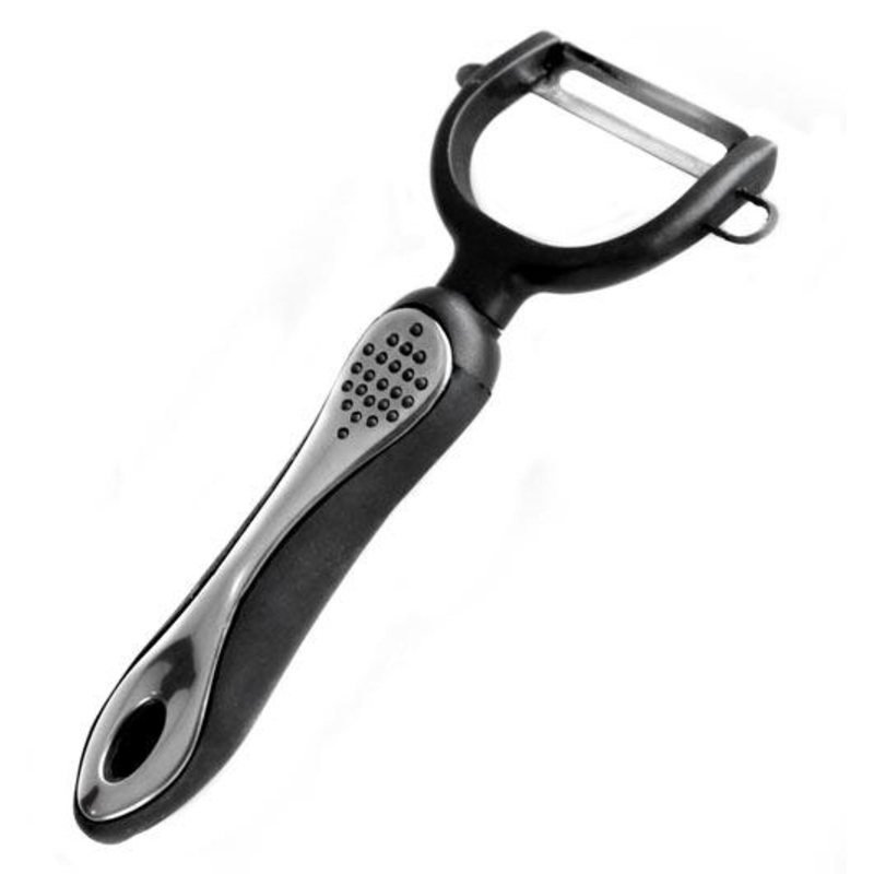 BarConic Stainless Steel & Black Y Peeler