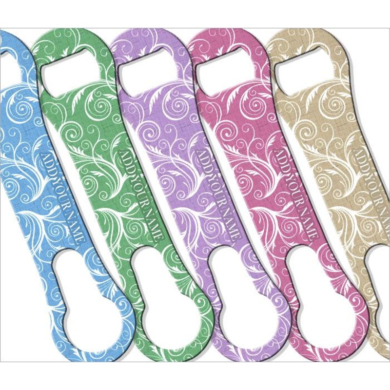 Burlap Lace V-Rod Bottle Opener – ADD YOUR NAME