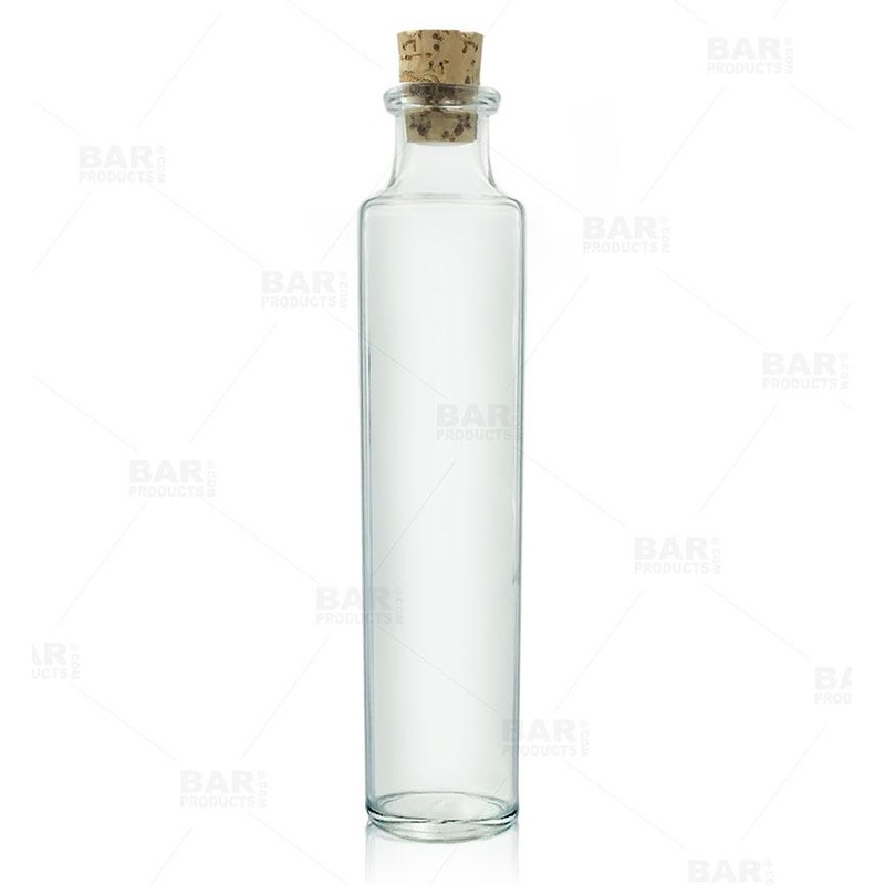 Craft Bartending Bottle with Cork – Cylinder Shaped – 4 ounce