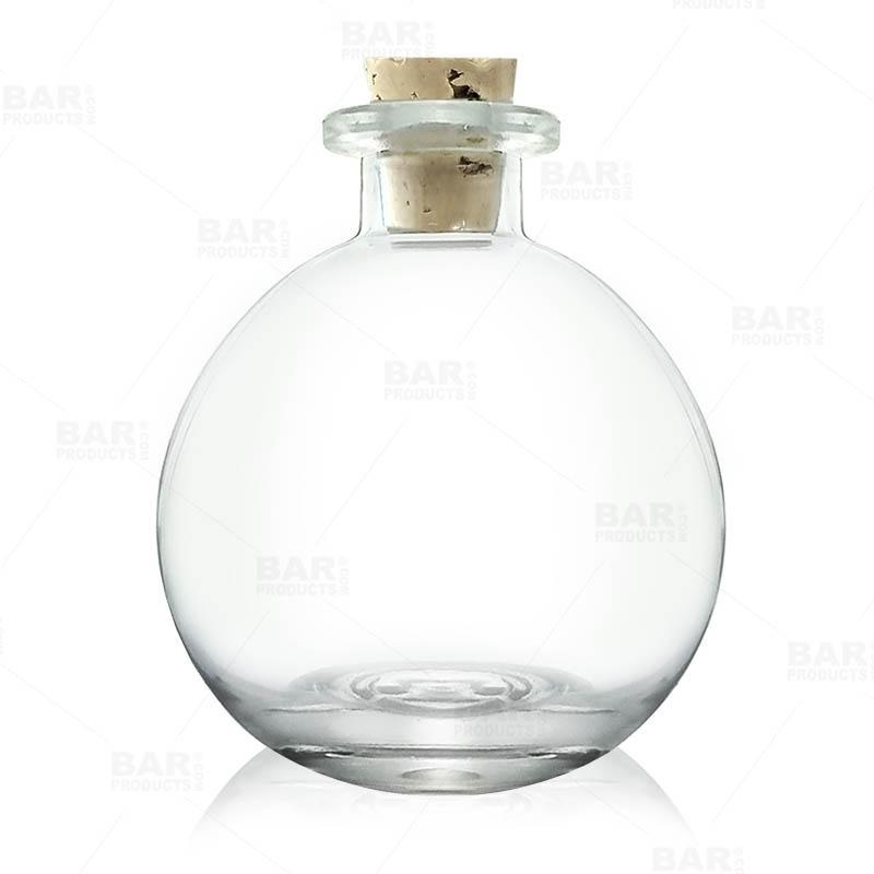 Craft Bartending Round Bottle with Cork – 8.5 ounce