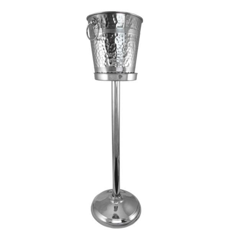Stainless Steel Hammered Ice Bucket and Stand (Sold Separately)