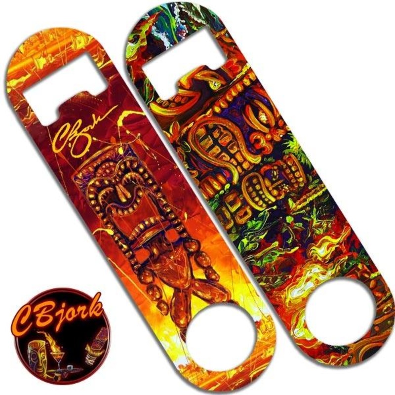 Tiki Fire Skinny Mini Bottle Opener