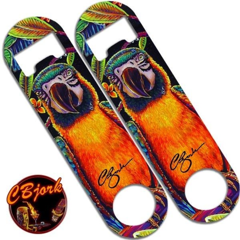 Tiki Parrot Skinny Mini Bottle Opener