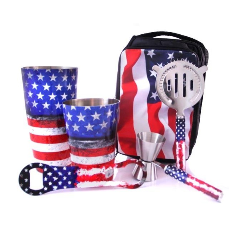USA Flag Bartender Set|NO Flair Bottle|With Flair Bottle