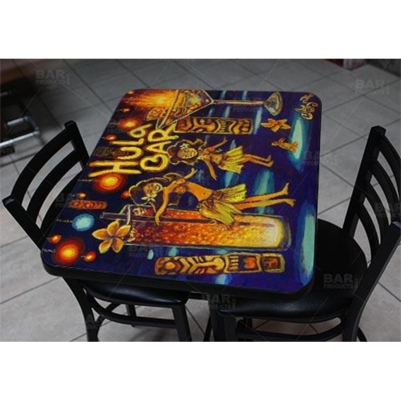 Wooden Table Top – Two Types Available – Blue Hula Bar Flame 24 x 30