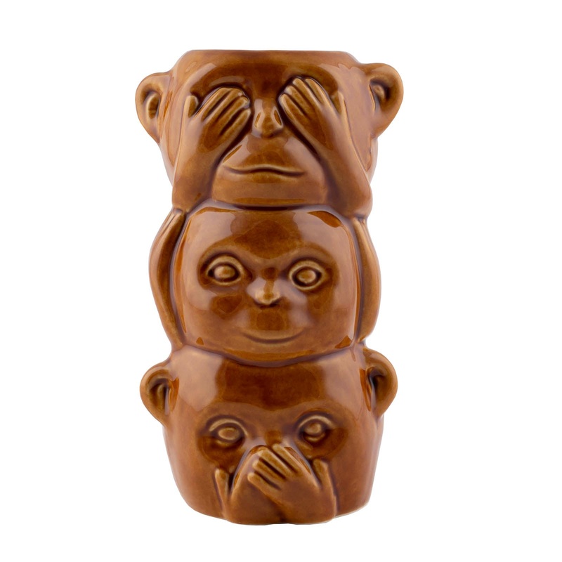 BarConic  3 Monkey Totem – Tiki Drinkware