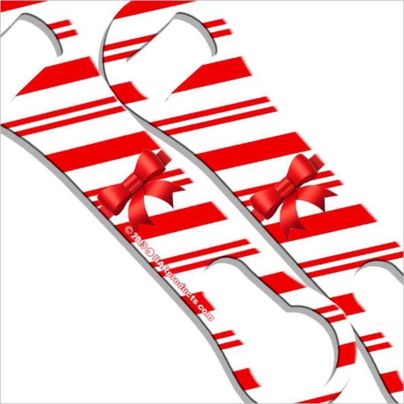 Candy Cane Kolorcoat V-Rod Bottle Opener