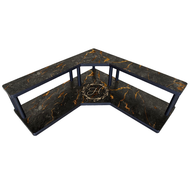 Custom Counter Caddies – Marble Monogram Themed Artwork – Multiple Size Options
