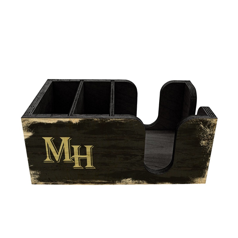 Customizable Bar Top Napkin Caddy – Classic Cocktails