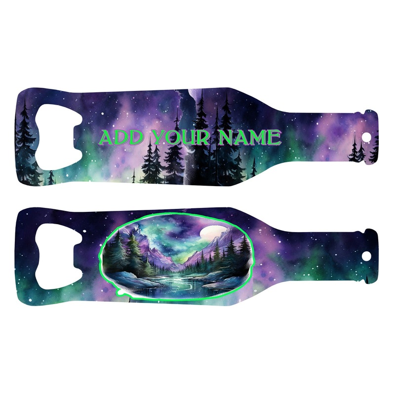 Customizable Bottle Shaped Bottle Opener – Add Your Name – Aurora