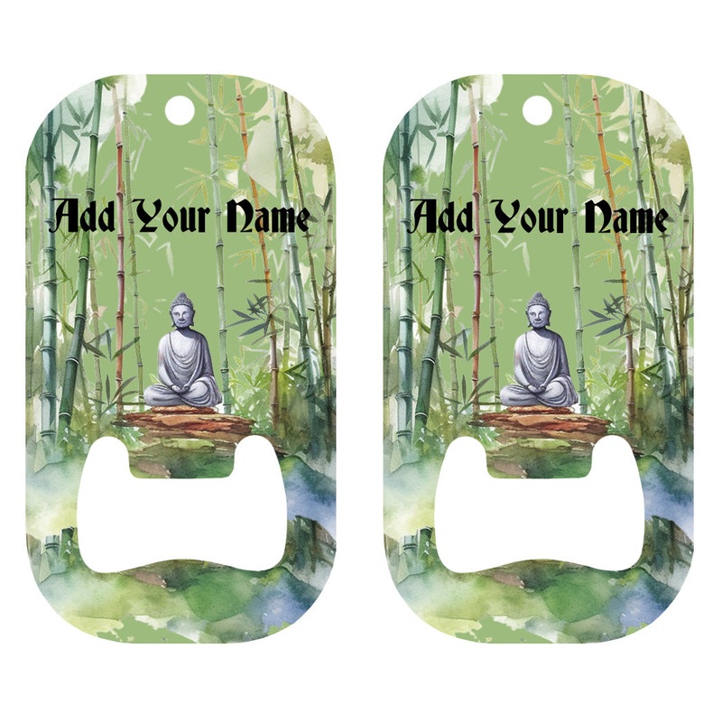 Customizable Dog Tag Bottle Opener – Add Your Name – Buddha