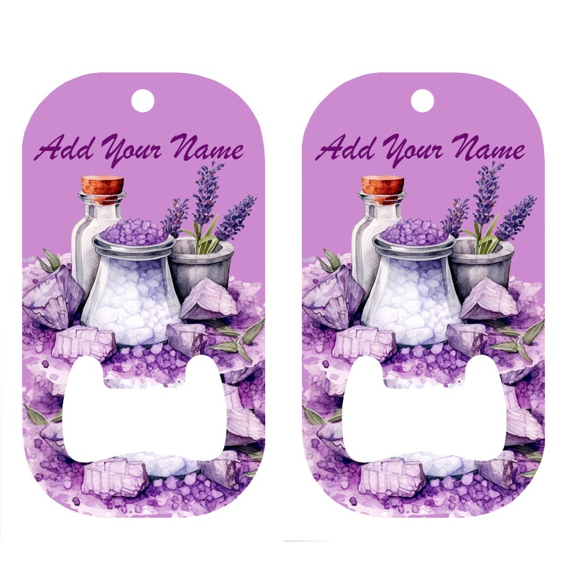 Customizable Dog Tag Bottle Opener – Add Your Name – Lavender