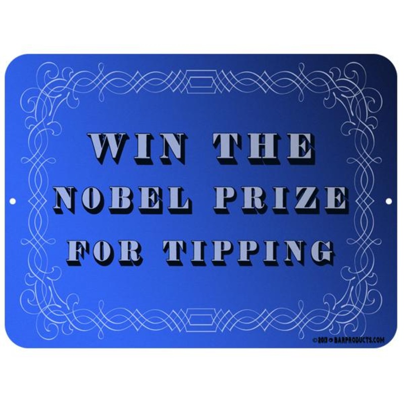 Kolorcoat Metal Bar Sign – The Nobel Prize for Tipping