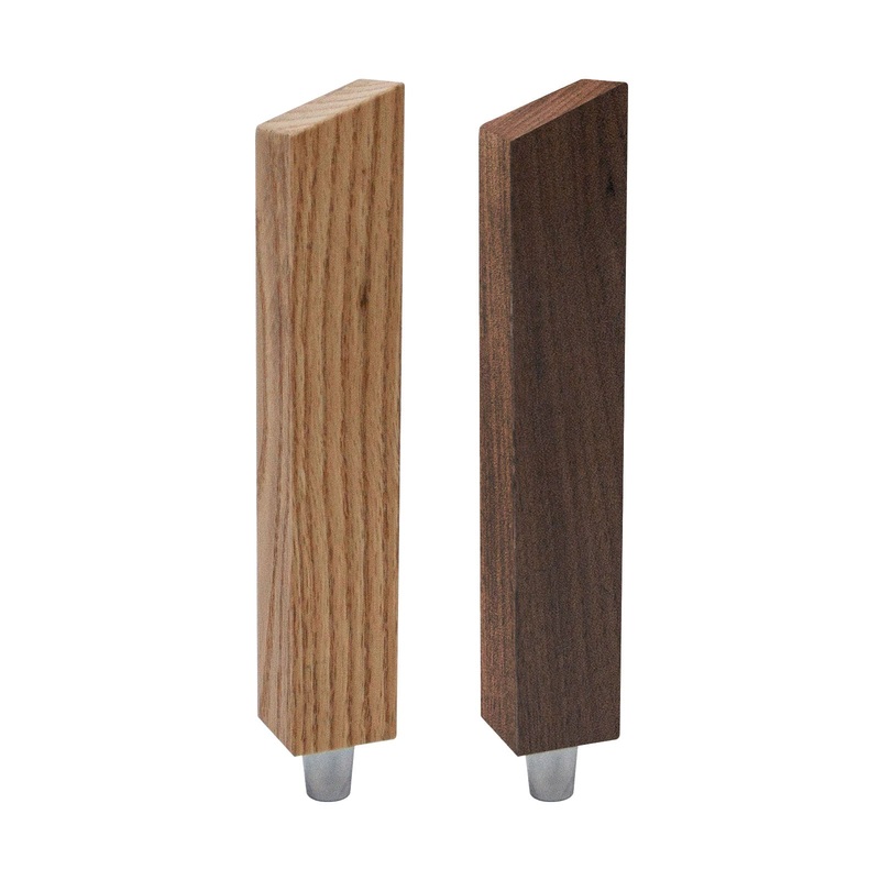 Walnut and Oak Beer Tap – With Optional Chalk Finish – Slanted