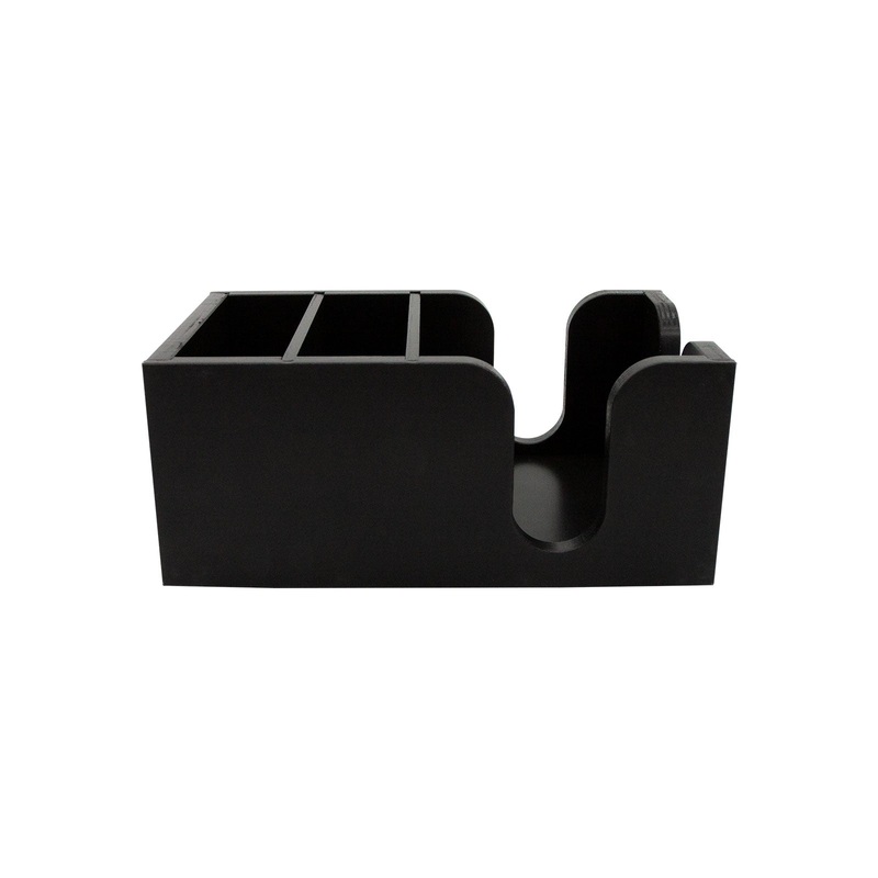 Wooden Bar Top Napkin Caddy – Black Stain Finish
