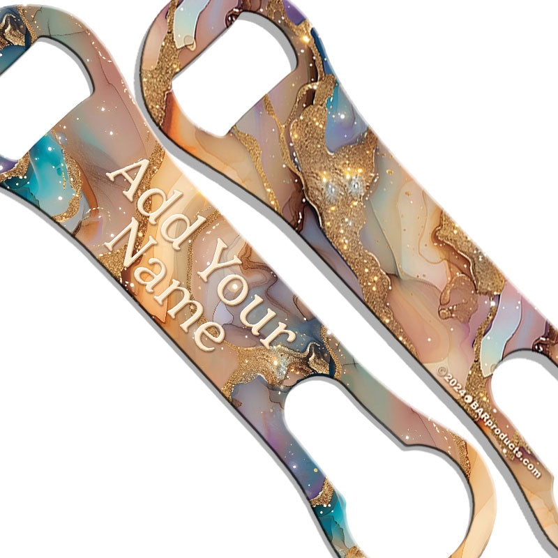 ADD YOUR NAME  V-Rod Bottle Opener  Beige Marble