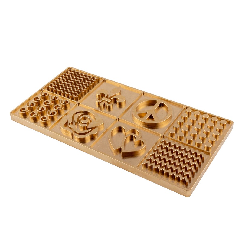 BarConic Craft Ice Mold Tray w/ 8 designs – Brass 4 x 8